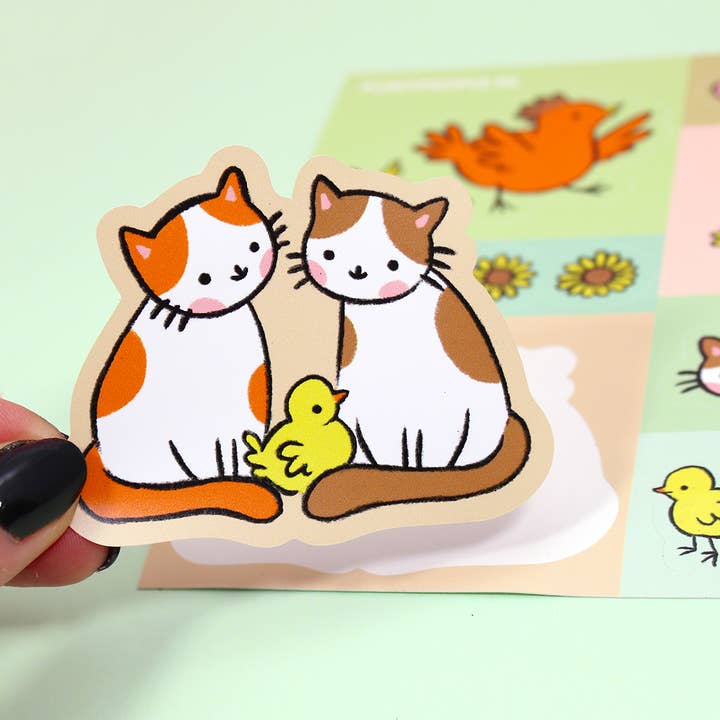 PONY PEOPLE - Wholesale Sticker - Cats and Chickens Sticker Set2