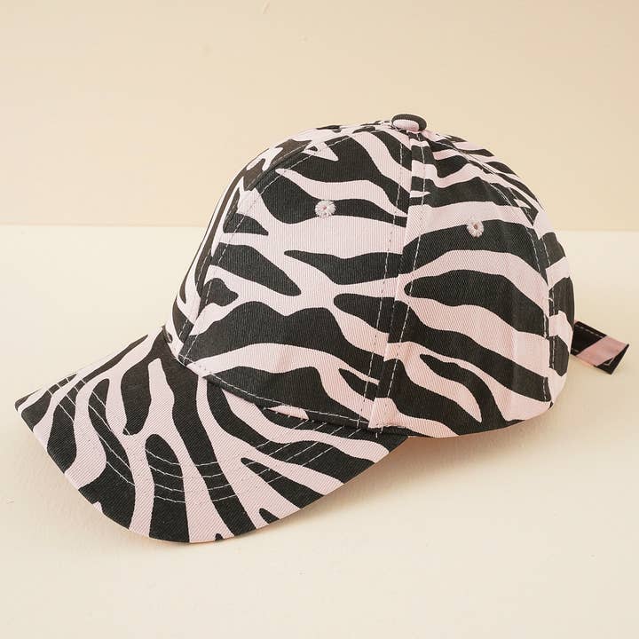 Zebra Print Baseball Hat - Summer Sun Hat CWAH1401 for wholesale by ACCITY