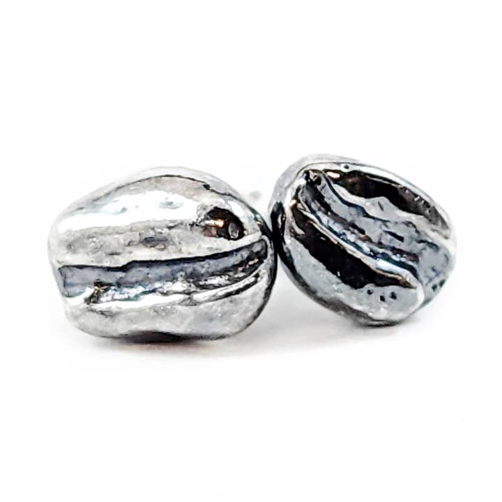 Sterling silver coffee bean stud earrings for wholesale by Ardent Jewel Co