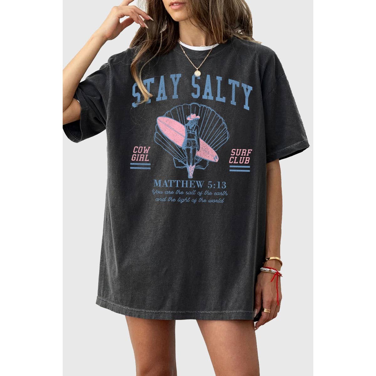 HRTandLUV - Wholesale T-Shirt (Graphic) - Women's - STAY SALTY OVERSIZED MINERAL GRAPHIC TEE3