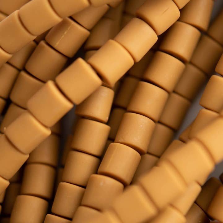 Cara & Co Silicone Craft Supply - Wholesale Beads - Polymer Clay Cylinder Heishi Bead Strands