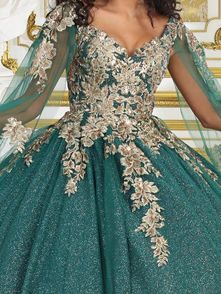 LA Merchandise - Wholesale Gown - Women's - LA221 V-neck Embroidered Quinceanera Ball Gown2