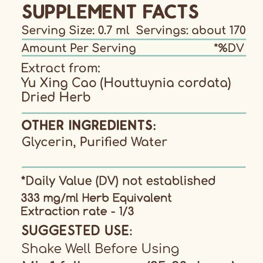HerbEra - Wholesale Tincture - Yu Xing Cao Tincture3