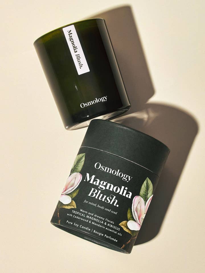 Magnolia Blush Scented Candle - Magnolia, Hibiscus, Cedarwood and Mandarin for wholesale by Osmology