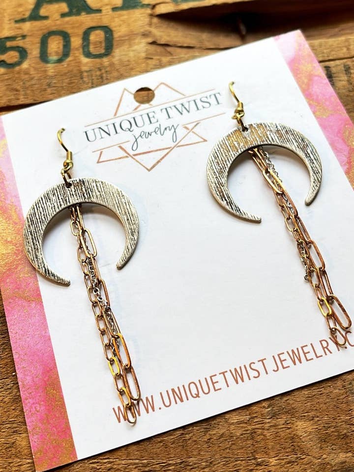 Rebel Moon Earrings for wholesale by Unique Twist Jewelry