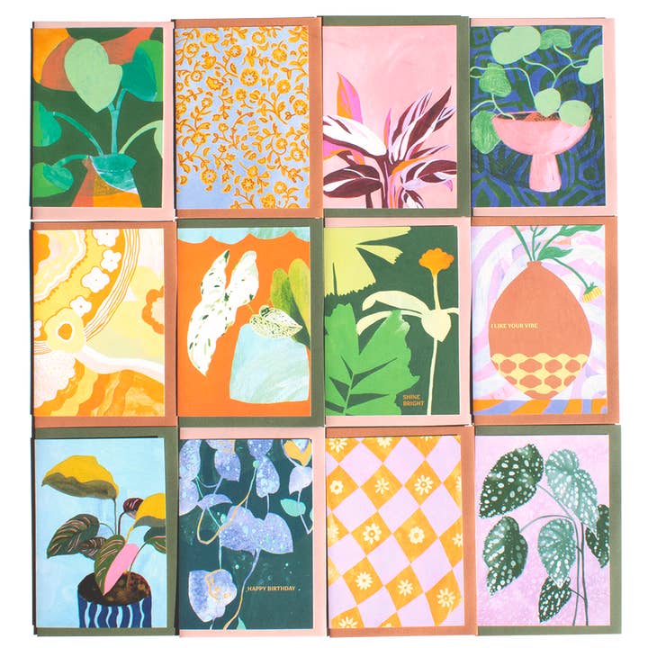 Georgie Daphne – wholesale Vardagliga hälsningskort – PHILODENDRON tomt gratulationskort3