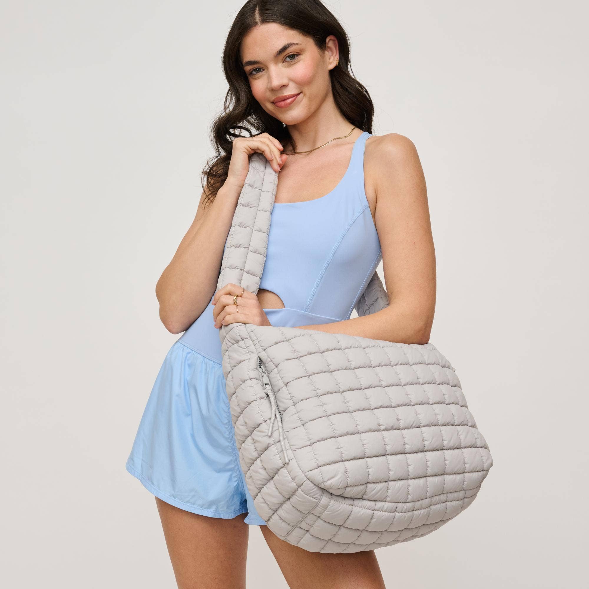 Urban Expressions - Vente Sac porté épaule – femme - Sac hobo matelassé en nylon Leda23