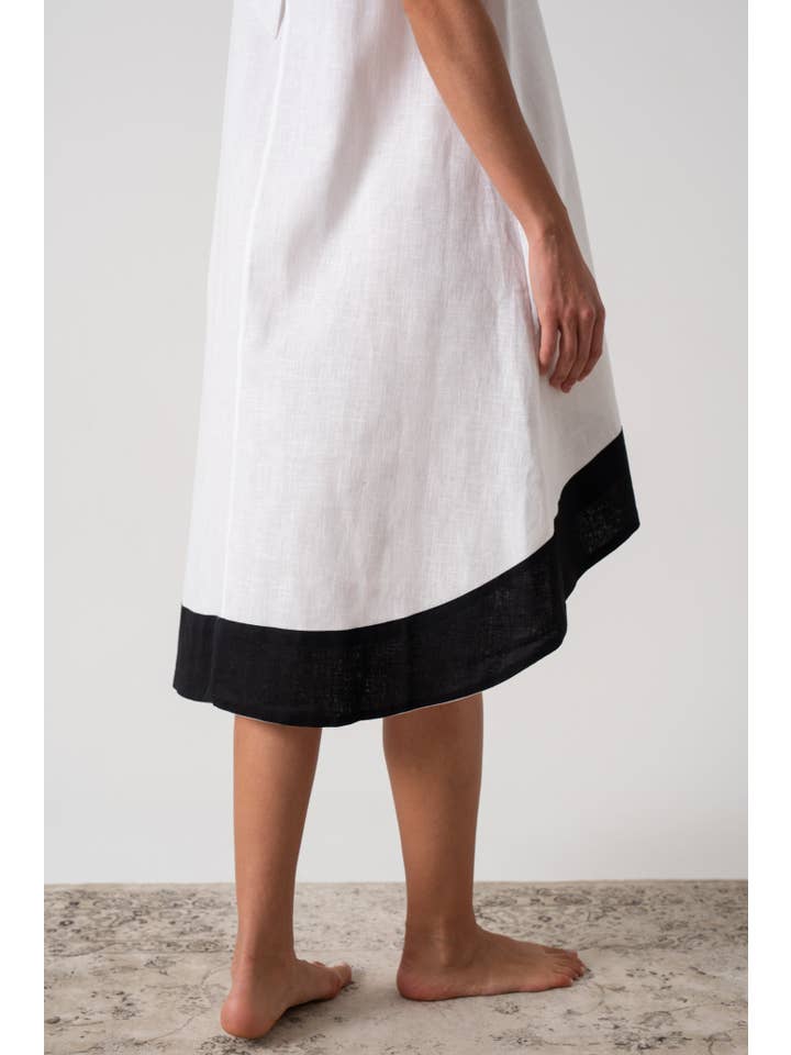 LUXMII – Großhandel Kleid – Damen – Illya Midi Kleid Weiß II3