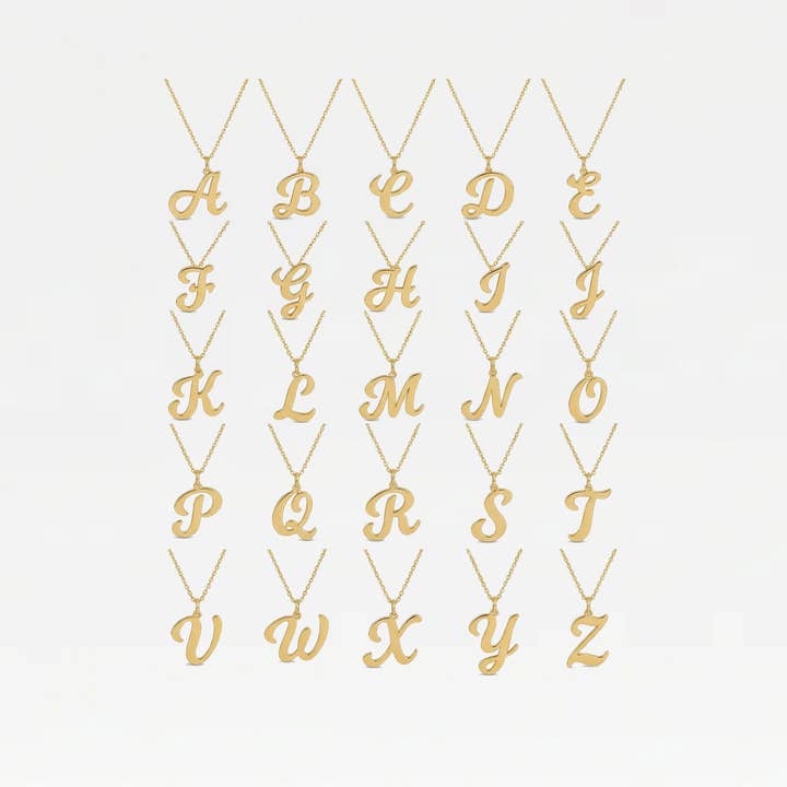 The Signature Script Pendant Necklace for wholesale by The M Jewelers