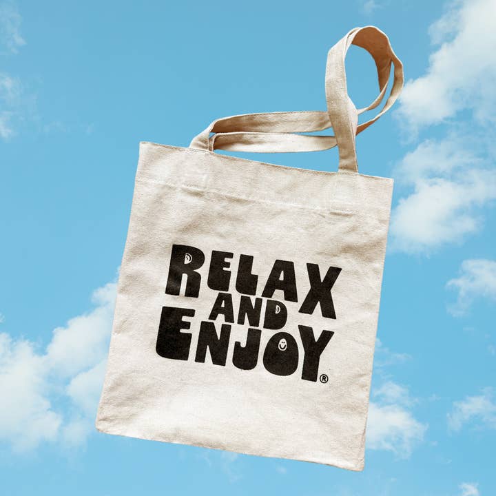 Ever Rae - Wholesale Tote Bag - Women's - Relax And Enjoy Pocketed Tote Bag - 100% Recycled Cotton