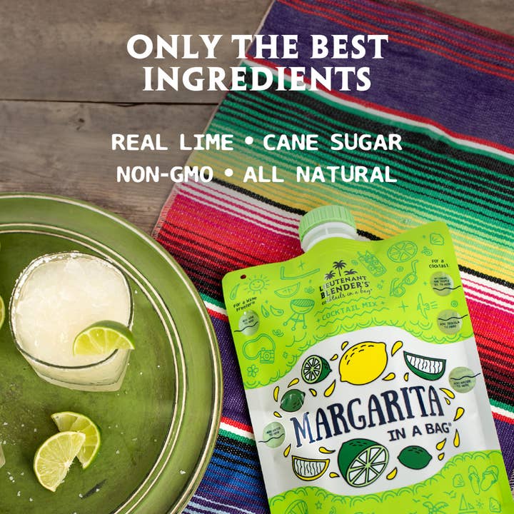Lieutenant Blender's Cocktail Mixes - Wholesale Cocktail Mix/Syrup - Margarita in a Bag® Cocktail / Mocktail Slushie Mixer4