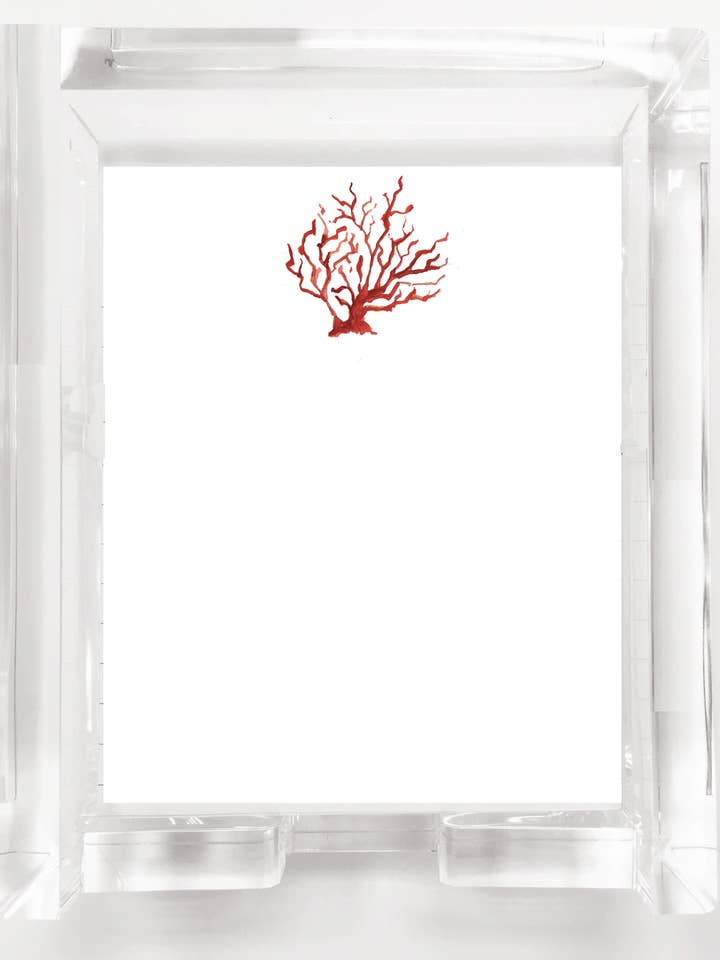 Notepads/Uppadded SNS137 Red Coral for wholesale by Stevie Streck Designs