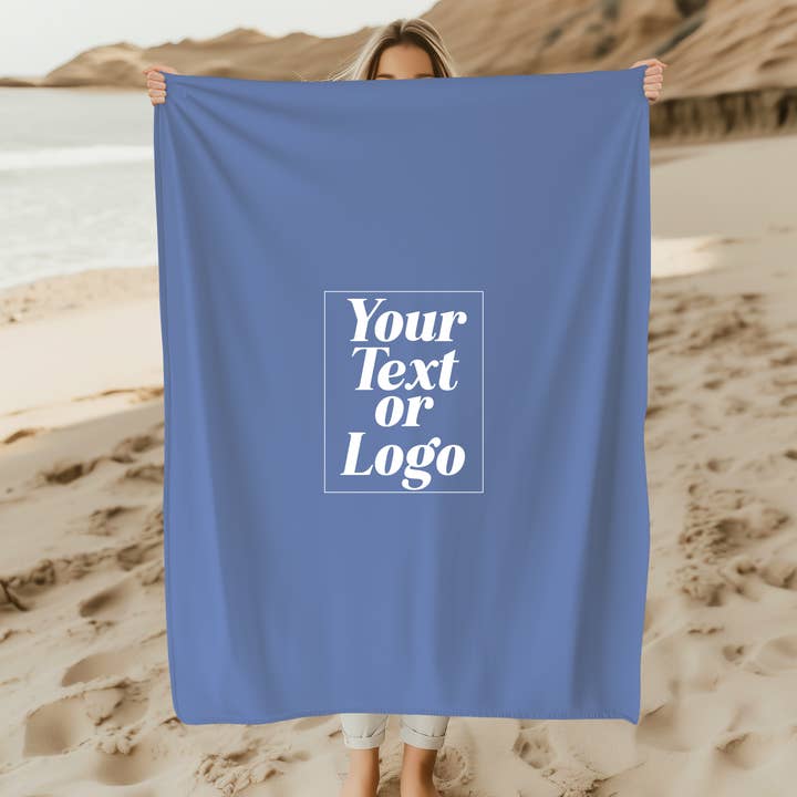 Nobullwoman Apparel - Wholesale Throw Blanket - CUSTOM LOGO or TEXT Blanket, Beach Throw, Your City, Resort1