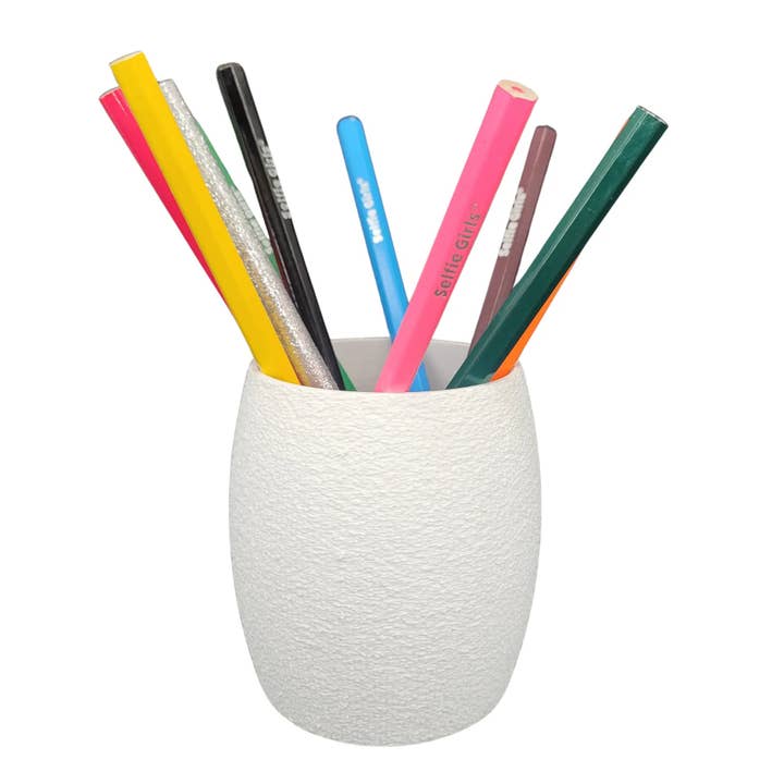 Ronde pennenhouder – Getextureerd oppervlak | Ambachtelijke productie uit de Jura voor wholesale door Ben-J-3Dcrea