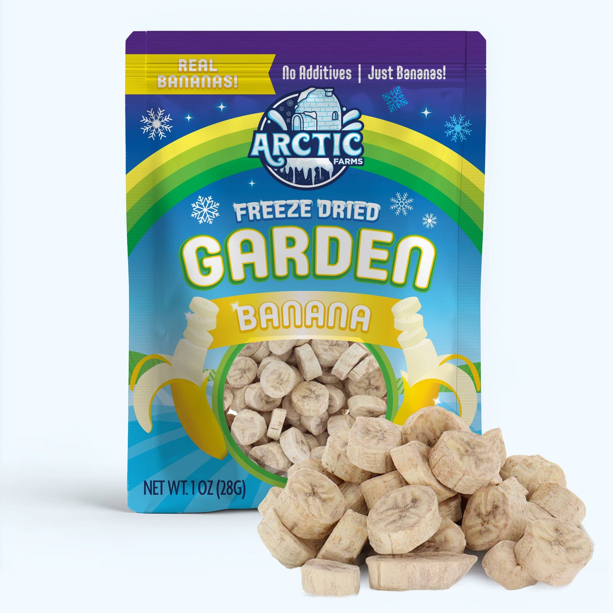 Arctic Farms - Vente Fruits secs/déshydratés - Chips de banane lyophilisés Arctic Farms (100 % fruits réels)0