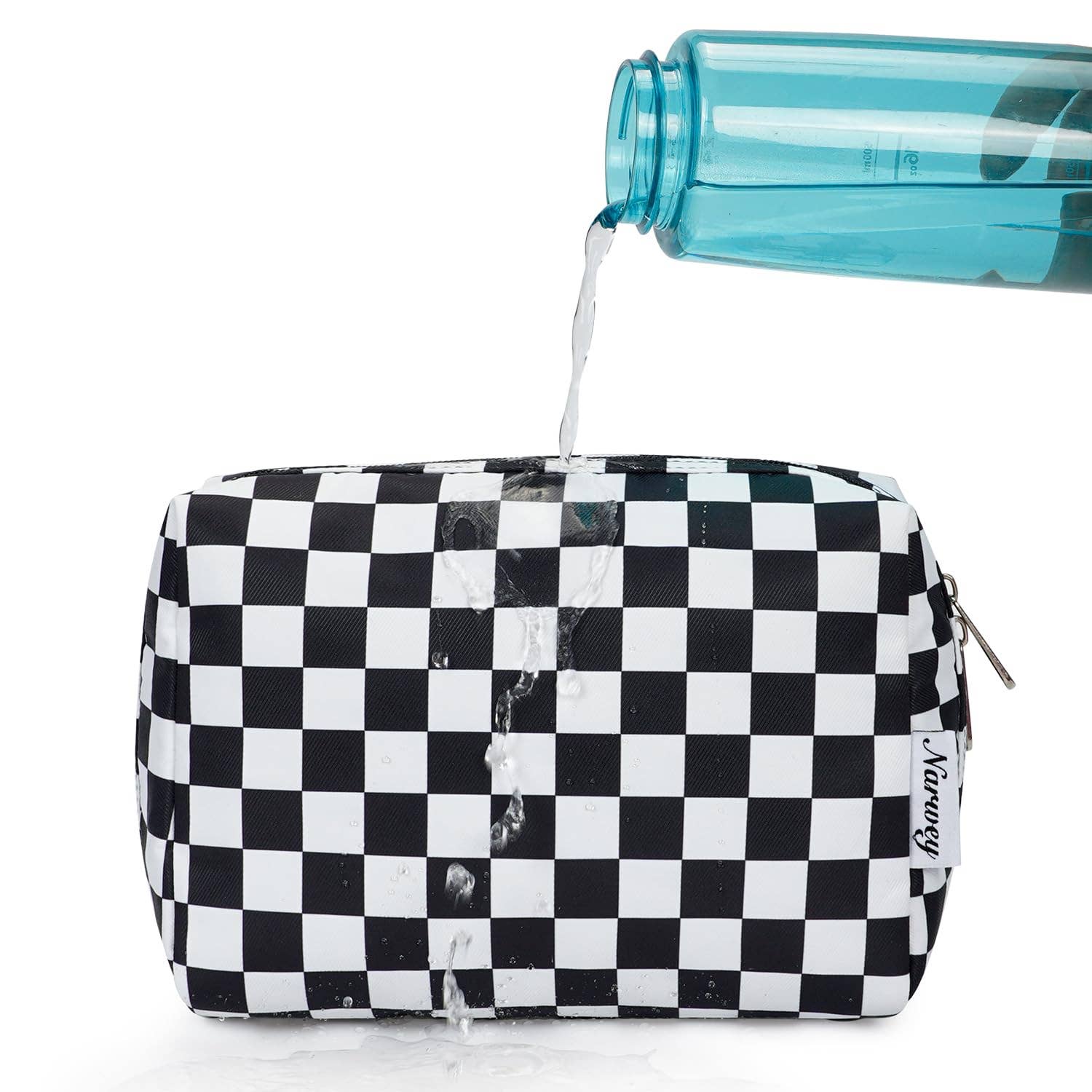 wandf - Wholesale Makeup/Cosmetic Bag - Checkered Makeup Bag Travel Cosmetic Bag Organizer Toiletry14