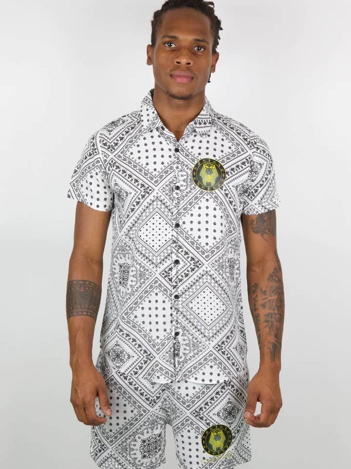 Set Corto Camicia Faraonica Djoser II | Collezioni 2021 per la vendita all'ingrosso da parte di Pharaonique