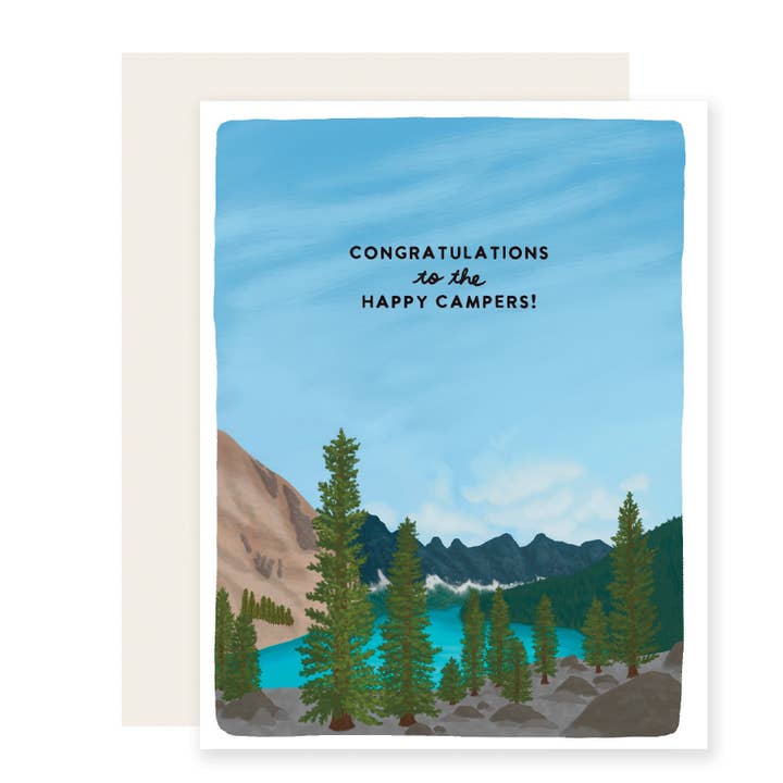 Slightly Stationery - Wholesale Congratulations Card - Happy Camper Congrats Card