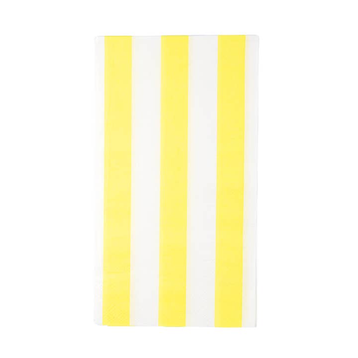 SOLEIL YELLOW CABANA STRIPE GUEST TOWELS for wholesale by Bonjour Fête