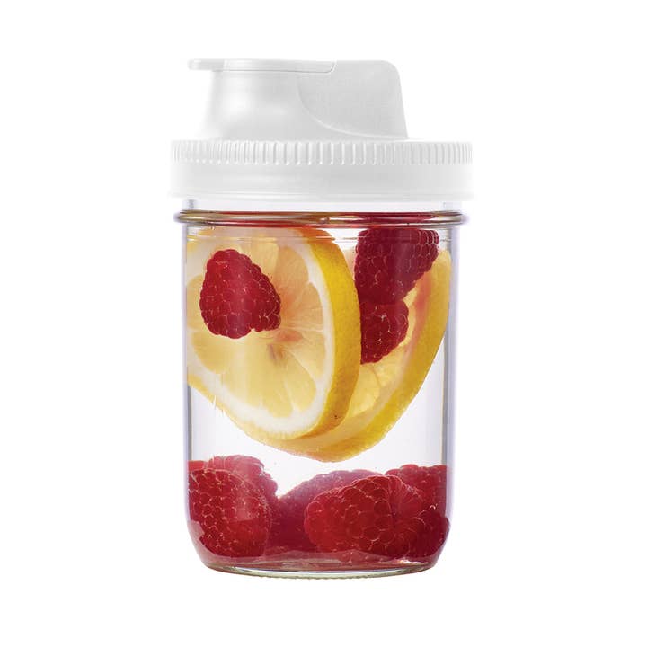 Jarware Spout Lid for Wide Mouth Mason Jar, White for wholesale by Fox Run Brands