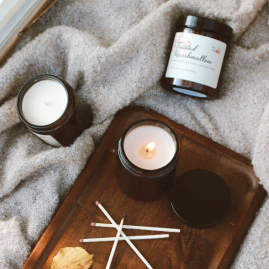 Hey Chalky GmbH - Wholesale Jar/Filled Candle - Toasted Marshmallow 155g Soy Candle| Made in Germany |Handma5