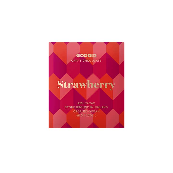 Goodio Chocolate - Wholesale Chocolate Bar - Strawberry Chocolate 49%1