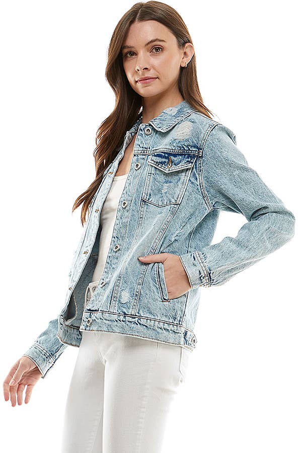 patrol jeans - Wholesale Denim Jacket - Women's - Ladies Denim Jacket with Distressed9