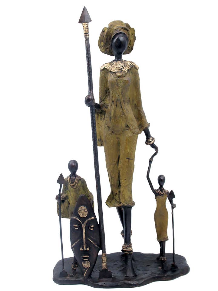 Maasai Family 50 cm green No. 1 for wholesale by Lafi Bala