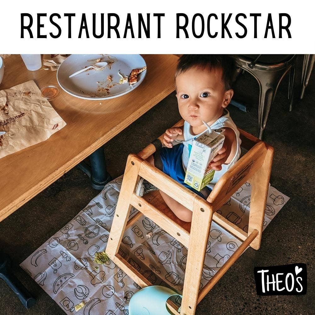 THEO'S – Engroshandel Dækkeserviet - Børn og baby – 30 PAKKE | Miljøvenlige engangs Splat Mats8