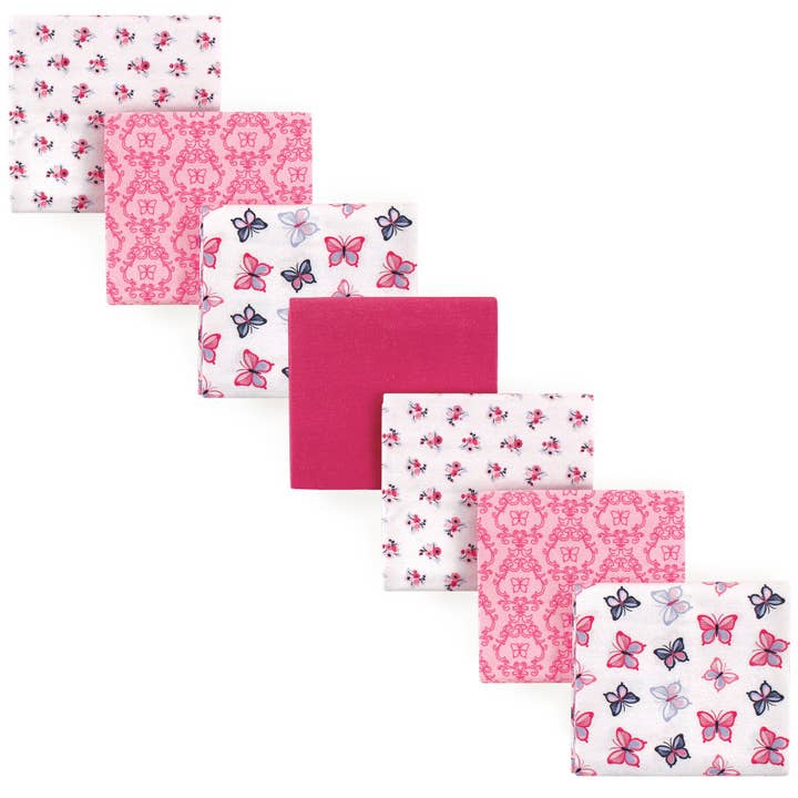 Ensemble de couvertures de réception en flanelle de coton Hudson Baby, papillons pour la vente par BabyVision