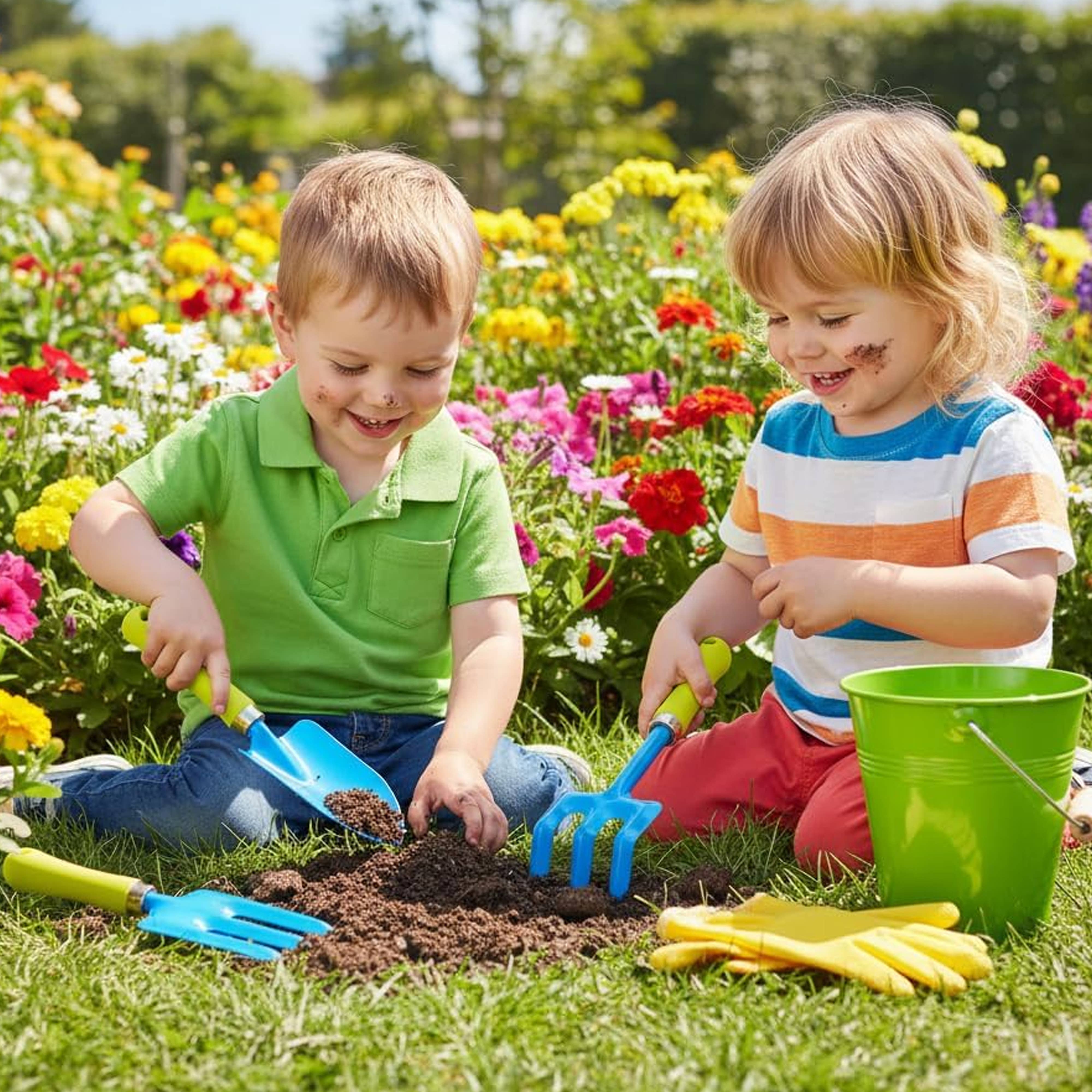 G & F Products - Vente Lot de jouets – enfant - Seau d'eau pour enfants avec outils de jardin11