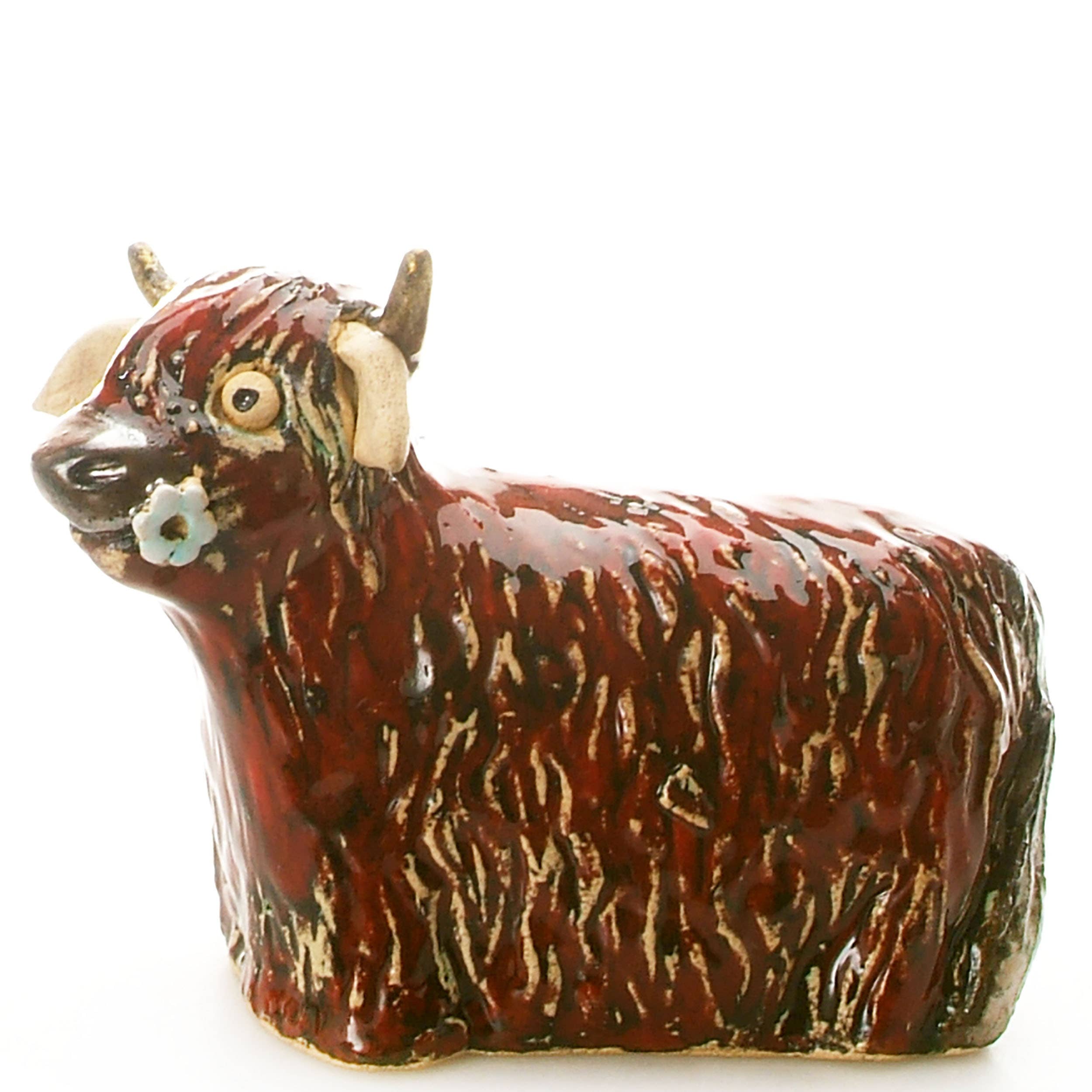 Enigma Supplies – wholesale Dekorativ statyett – Ko med blomma keramisk figur | Olika färger21