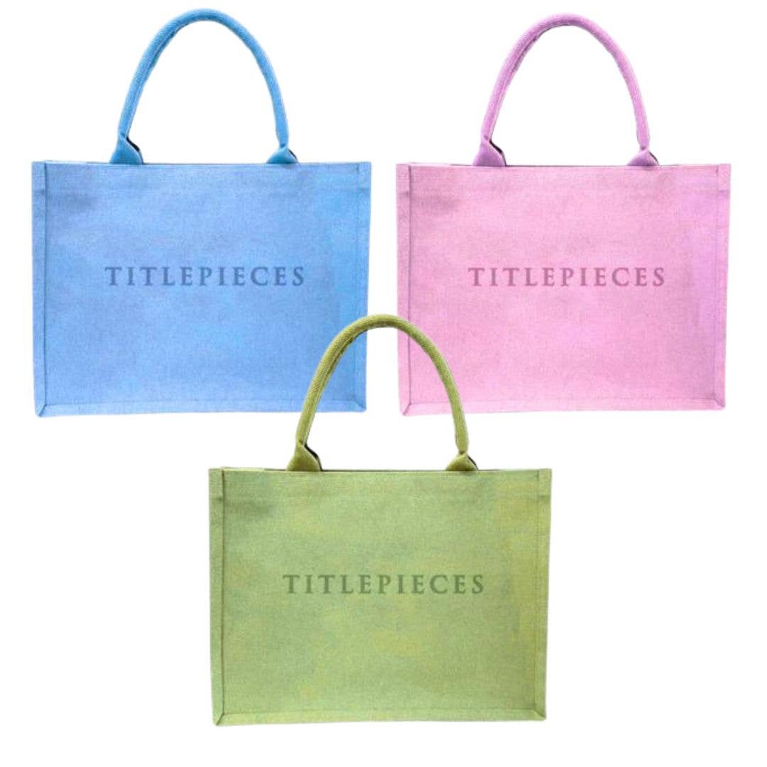 TitlePieces - Wholesale Tote Bag - Women's - Shopper Tote Bags (Green, Pink, Blue)0