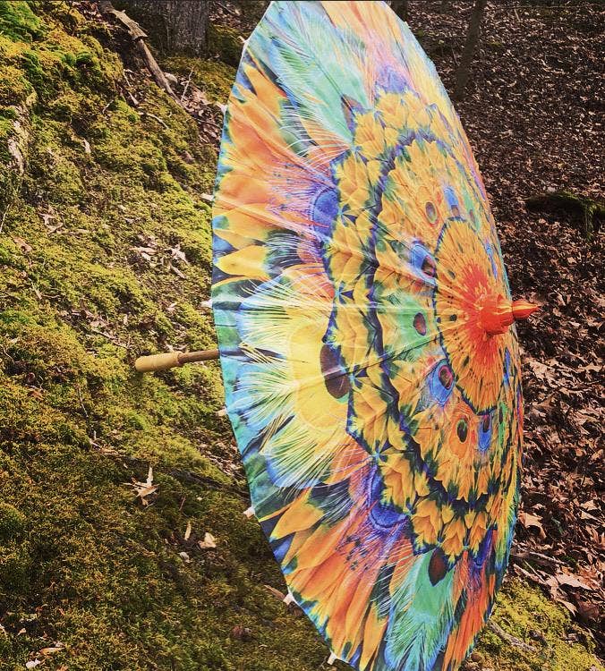 Enlighten - Wholesale Umbrella - Women's - Feather Kaleidoscope Parasol3