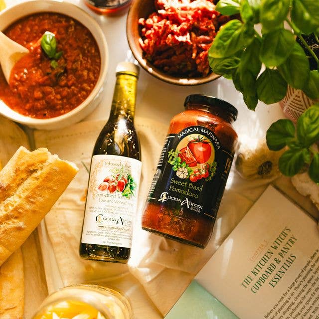 Cucina Aurora Kitchen Witchery - Wholesale Olive Oil - Sundried Tomato & Basil Infused Olive Oil