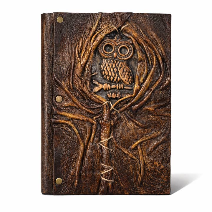 Diario Gufo in Pelle, Quaderno per Schizzi formato Half Letter per la vendita all'ingrosso da parte di ML Marcaleather