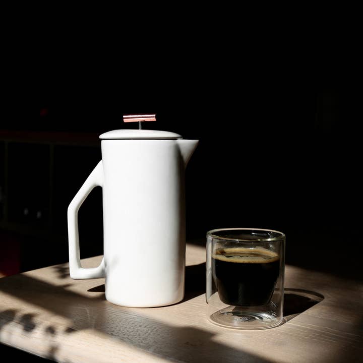 YIELD - Wholesale French Press - Cream Ceramic French Press