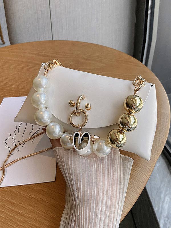 VividLux - Wholesale Crossbody Bag - Women's - Beads Contrast Color Split-Joint Crossbody Handbags11