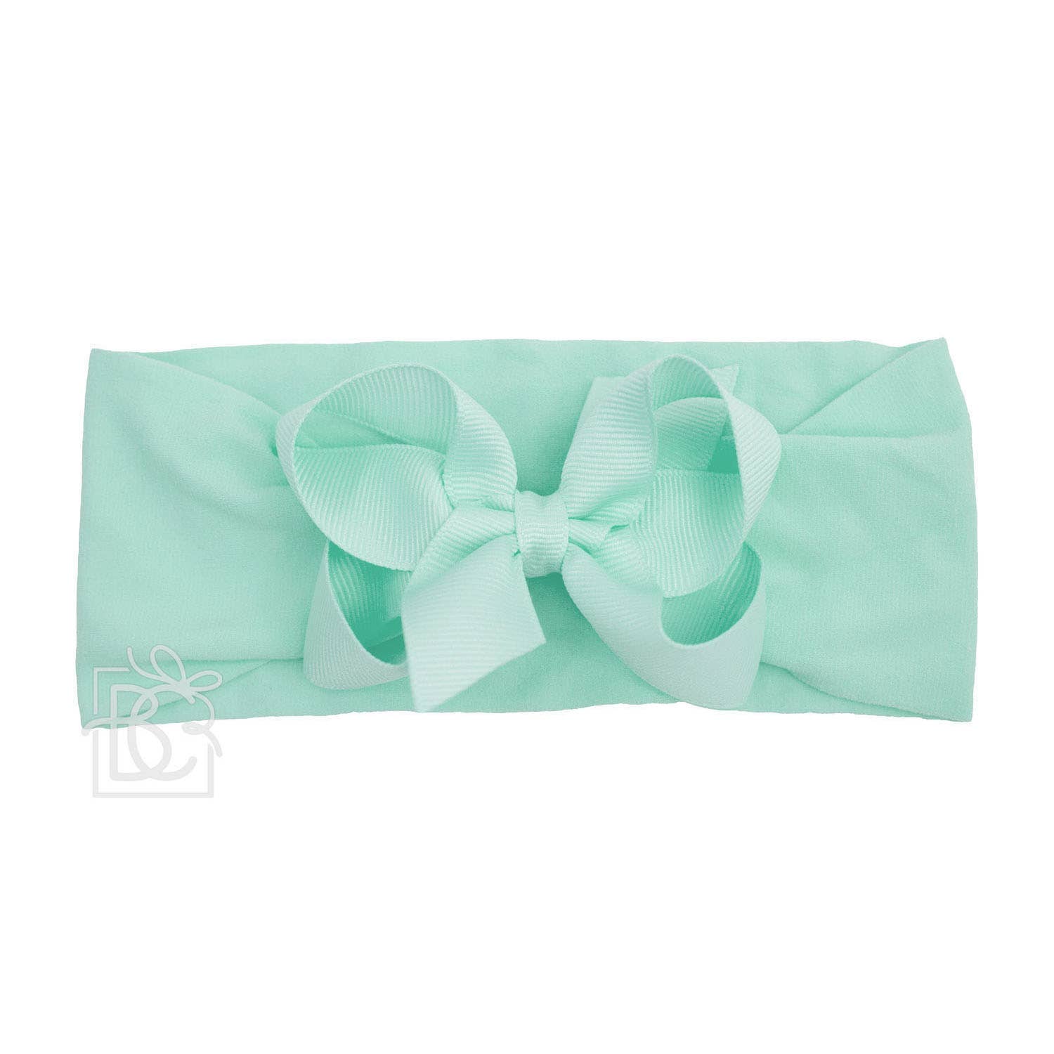 Beyond Creations, LLC - Wholesale Fashion Headband - Kids - WIDE PANTYHOSE HEADBAND W/CLASSIC GROSGRAIN BOW84