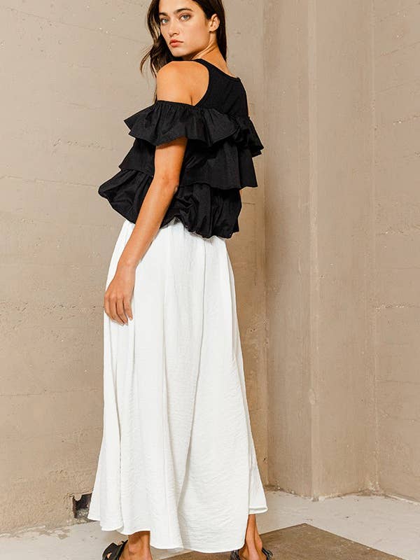 BUCKETLIST INC - Wholesale Pants - Women's - P5131 Solid Woven Wide Leg Pants14