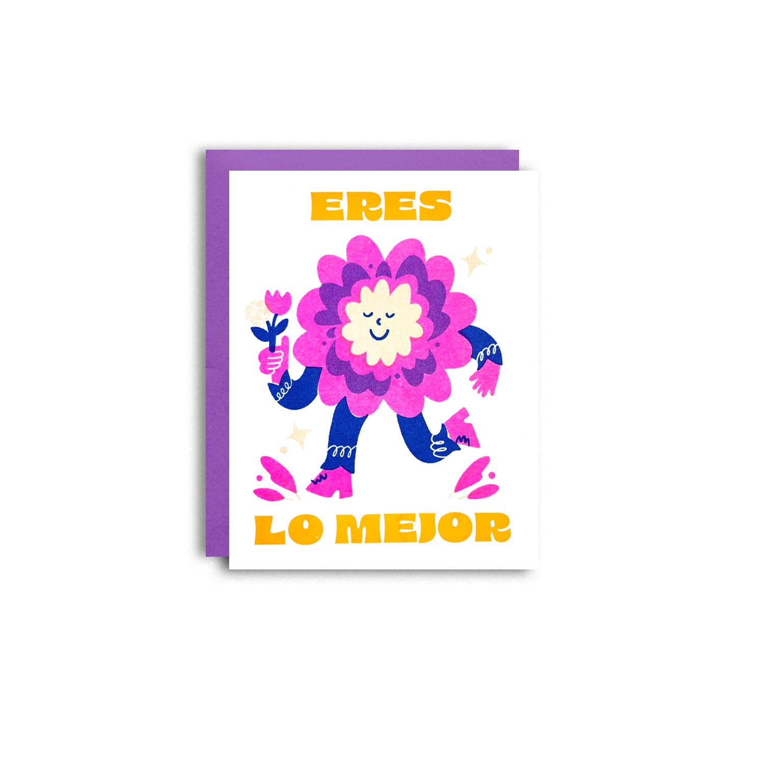 Pier Six Press - Wholesale Love Card - Eres lo Mejor - Spanish Language Risograph Card2