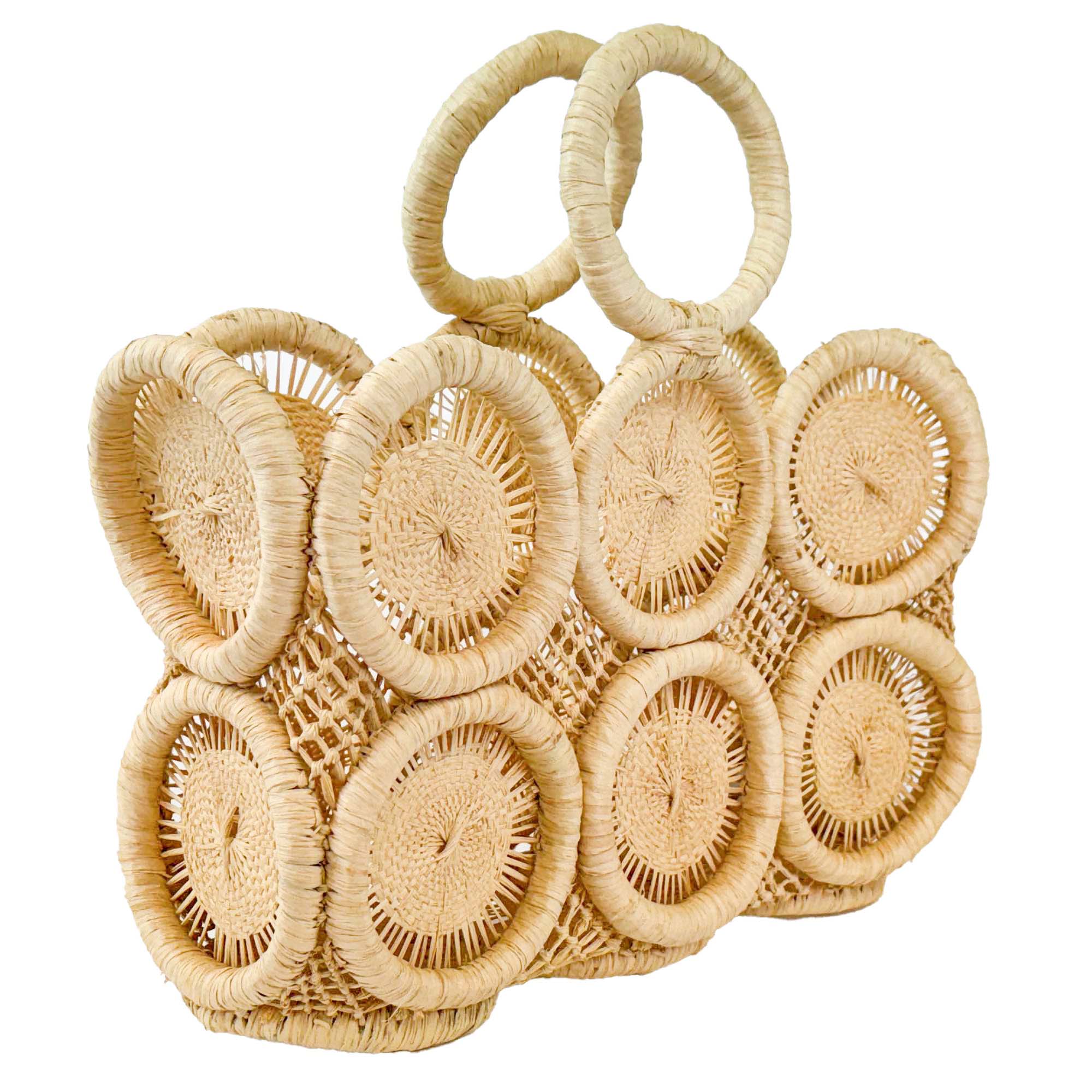 Global Crafts - Wholesale Beach Bag - Handwoven Raffia Tote Basket — Uganda1