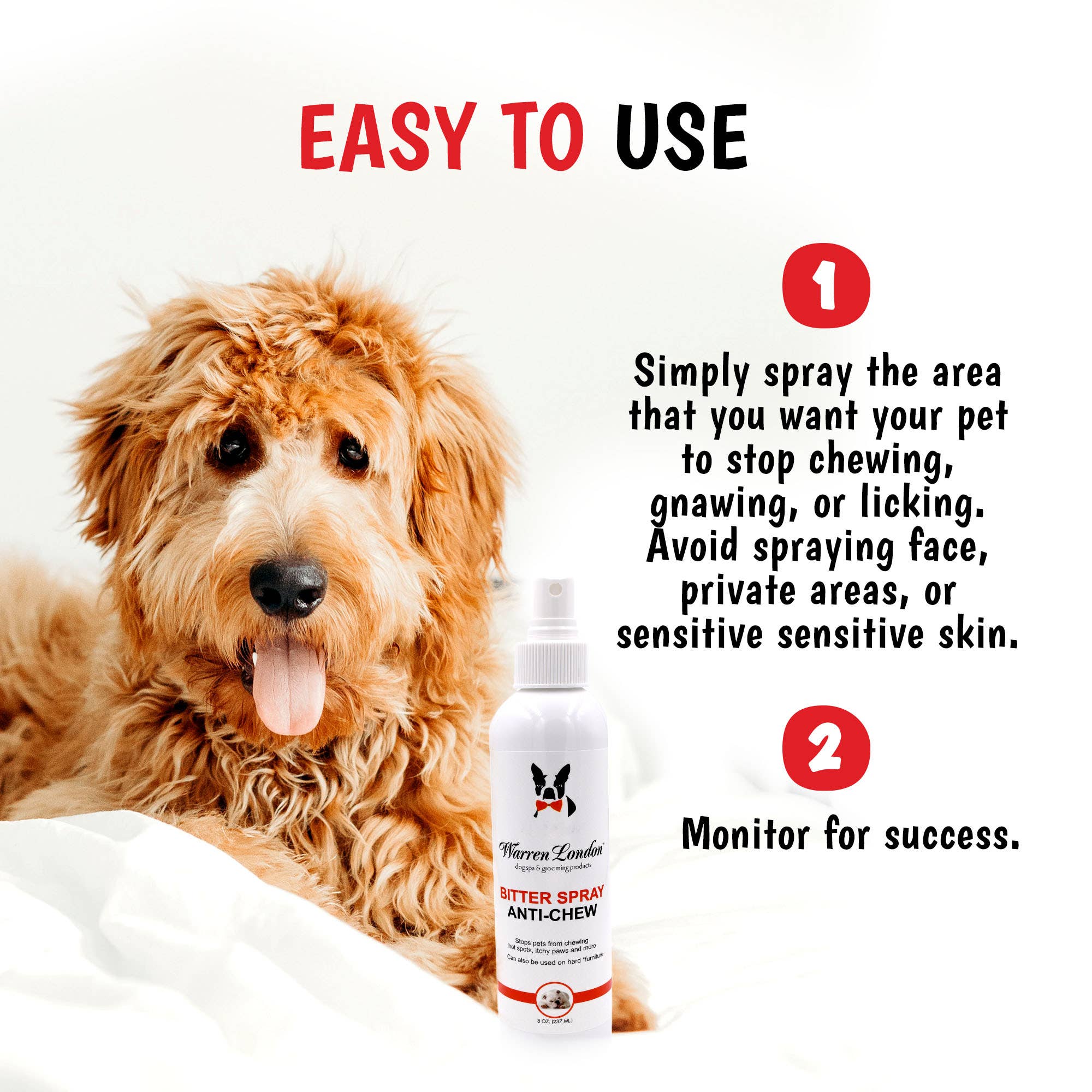 Warren London Dog Products – wholesale Pet spray – Dog – Bitter Spray:  Anti-Chew - 8 oz2
