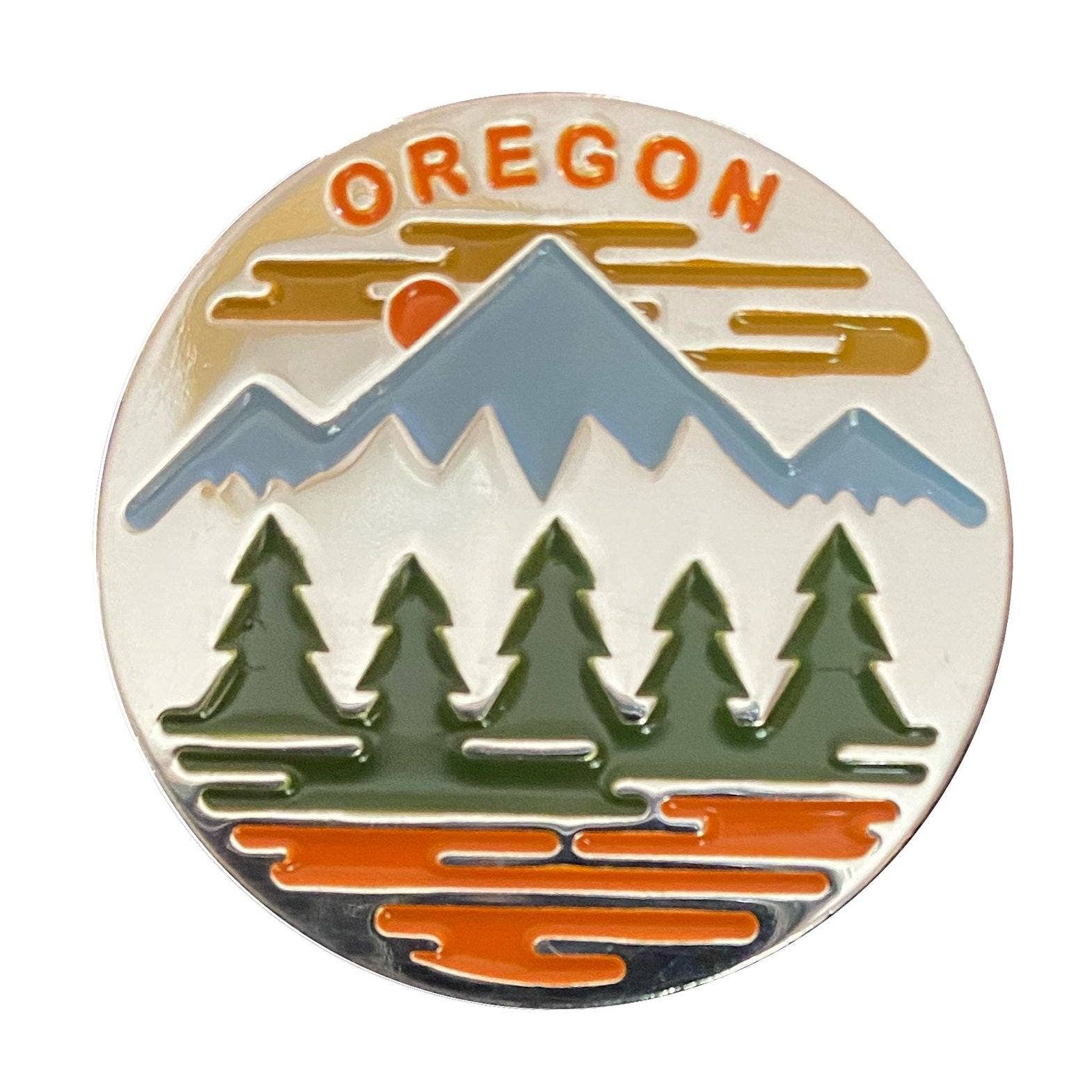 Little Bay Root - Wholesale Lapel Pin/Button - Oregon Fifty Mountain Ranges | Enamel Lapel Pin0