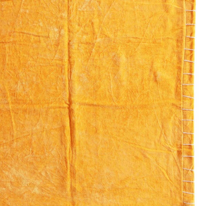 Boho-Eclectica - Wholesale Throw blanket - Luxury Rustic Cotton Velvet Throw Blanket Quilt - Mustard1