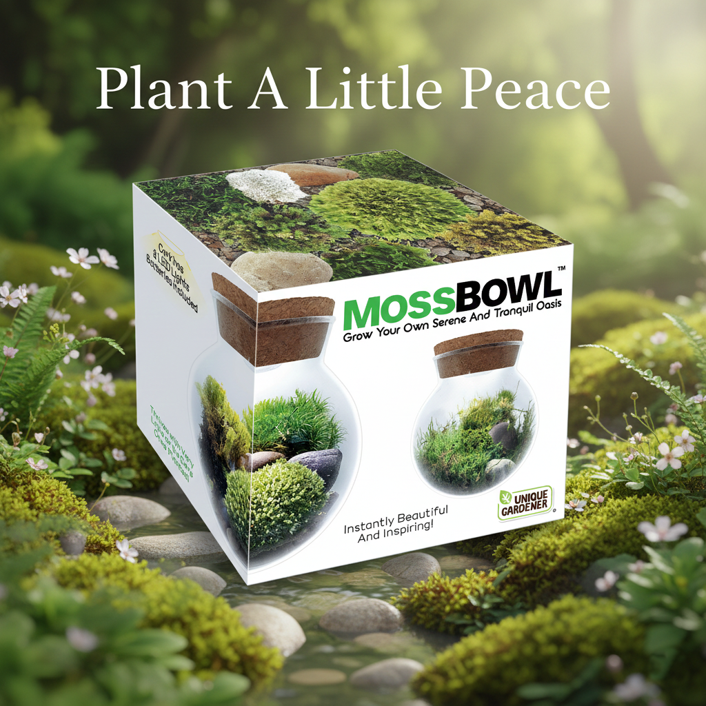 Silver Circle Products - Wholesale Terrarium - MossBowl Glass Terrarium with Live Moss and LED Light1