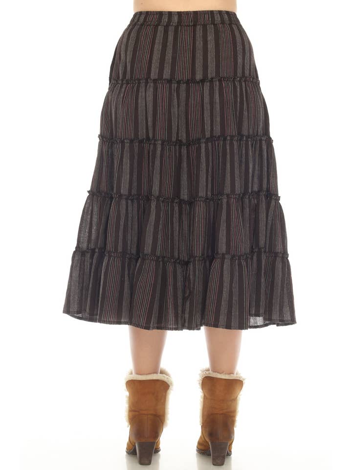 Lakhays Collection Inc. - Wholesale Rok - Dames - Twirl midi-rok met 5 lagen10