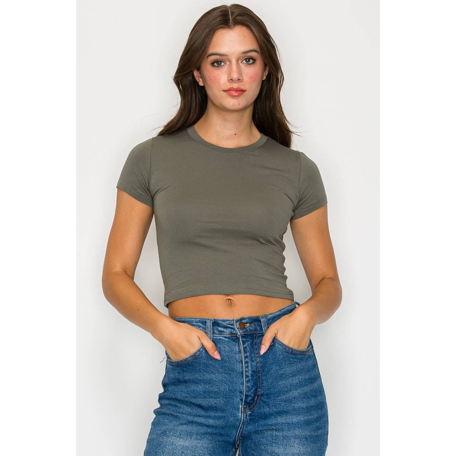 Timeless - Wholesale T-Shirt - Women's - Crop Top Baby Tee T-Shirt20