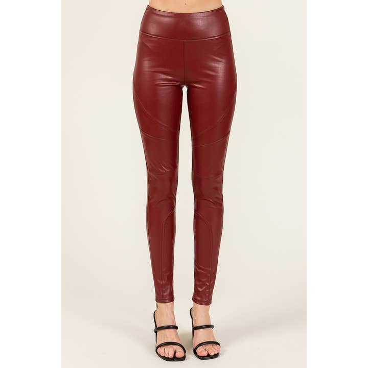 High Waist Fleece Lined PU Skinny Long Pants for wholesale by Popular 21