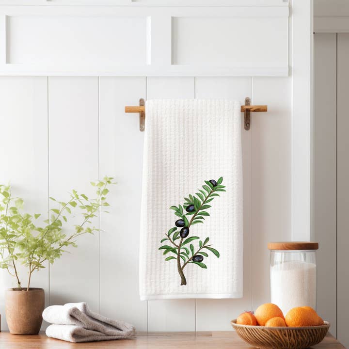 MerikaArt - Wholesale Tea Towel - Olive Branch Kitchen Towel4